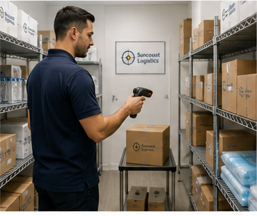 Suncoast Logistics warehouse aisle
