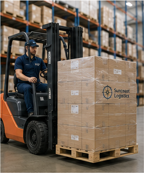 Suncoast Logistics forklift operator
